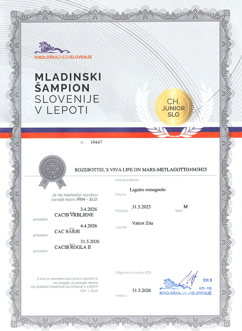 Slovenian Junior Champion